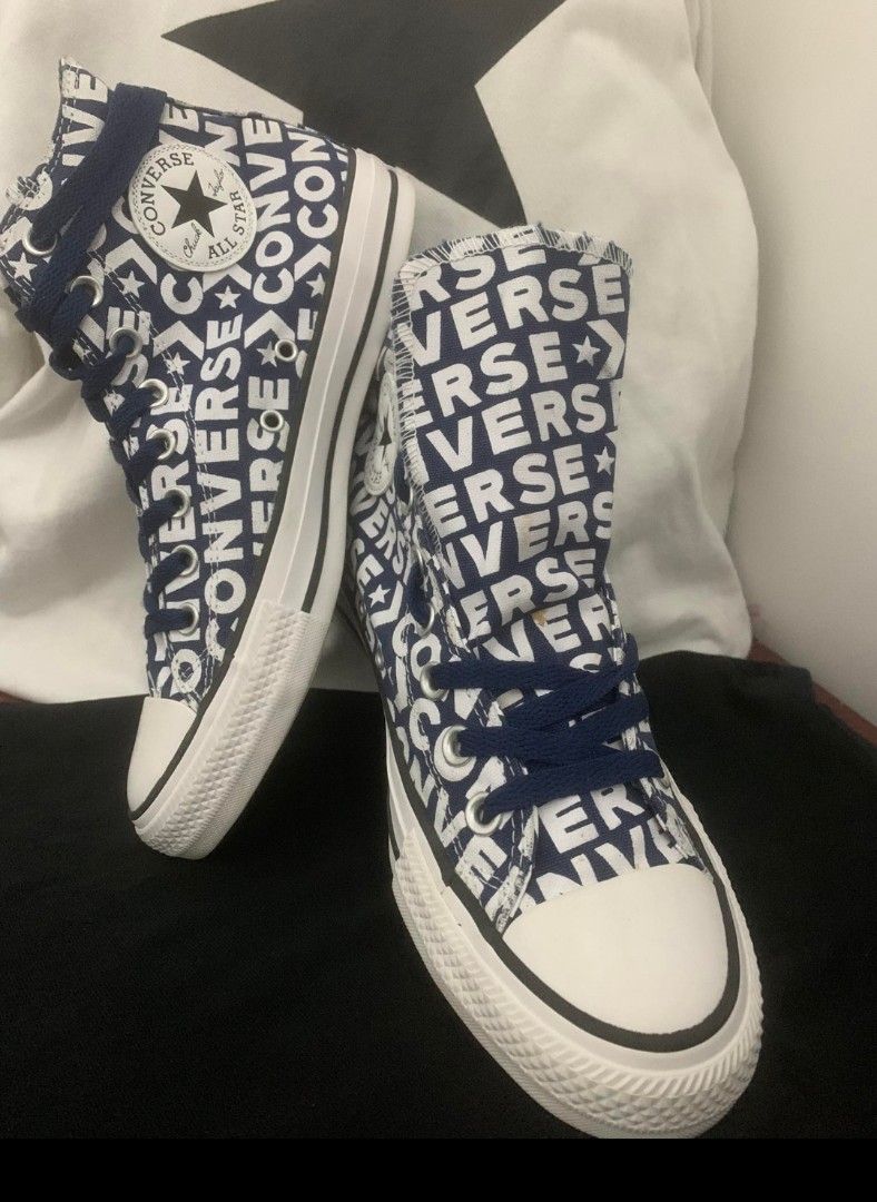Converse Navy WordMark UK7 Men s Fashion Footwear Sneakers on