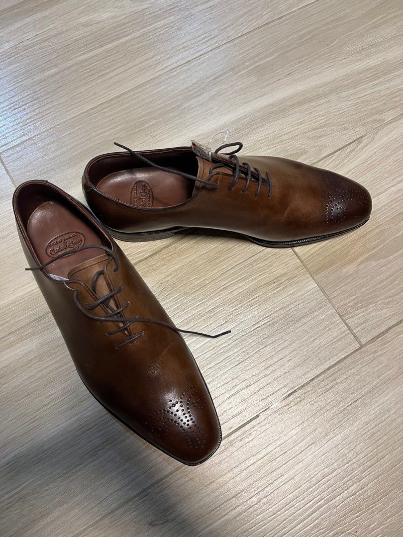 Crockett & Jones Handgrade Dark Brown whole cut oxford, 男裝, 鞋