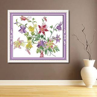 Cross Stitch Embroidery Kit Floral Daisy Counted Cross Babies 14 11CT Aida Fabric DMC Thread Printed Crossstitch Canva Paintings