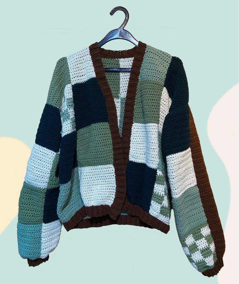 Zara Bershka Zara Patchwork Cardigan Customiseable Crochet