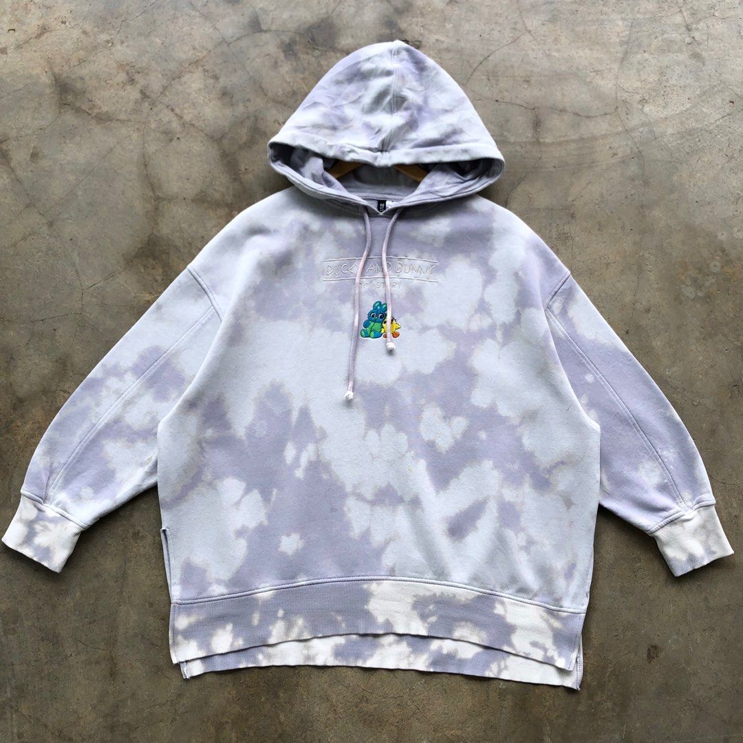 Distressed h m brand x disney pixar tie dye sweatshirt hoodie