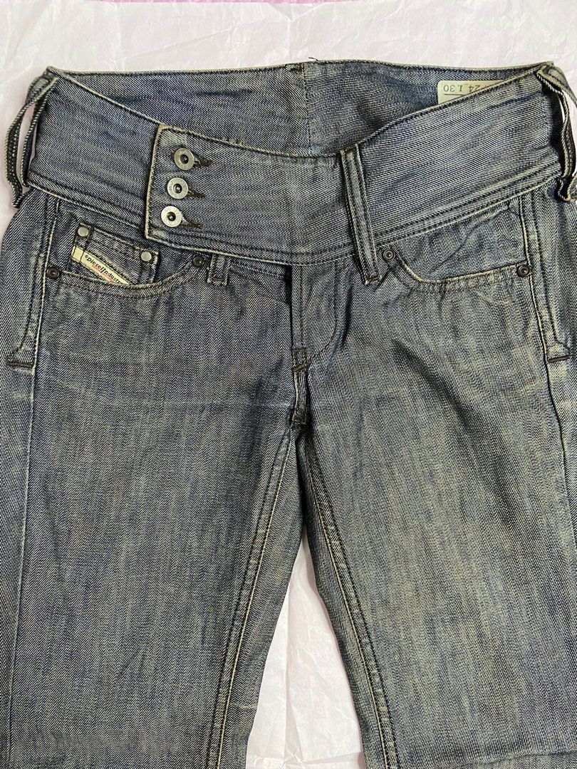 Diesel Cherock Belted Low Waisted Jeans Women s Fashion Bottoms