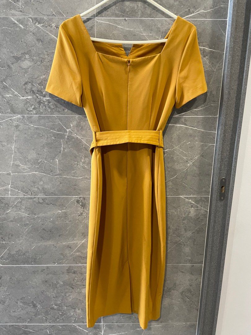 Mustard dress sale dorothy perkins