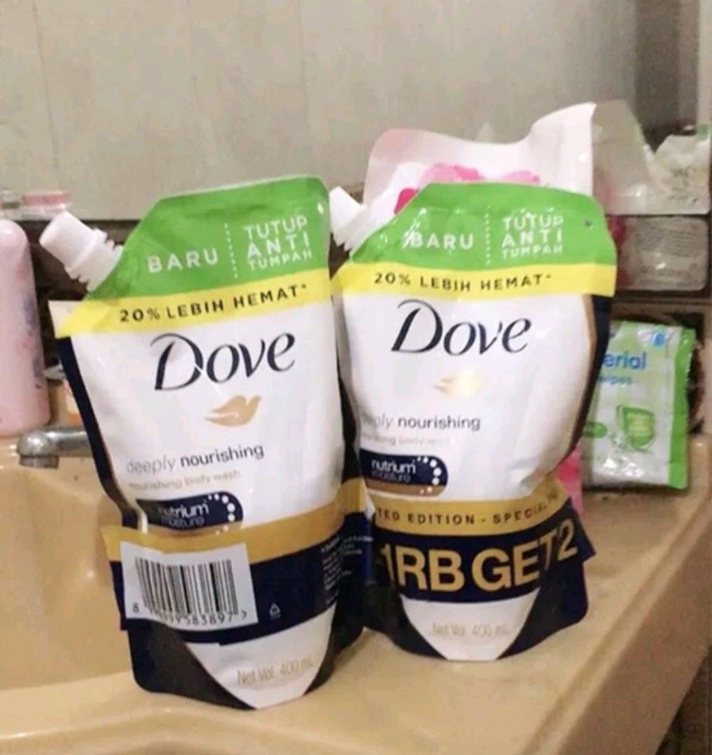 Dove Body Wash Sabun Cair 400ml Buy 1 Free 1 Kesehatan And Kecantikan