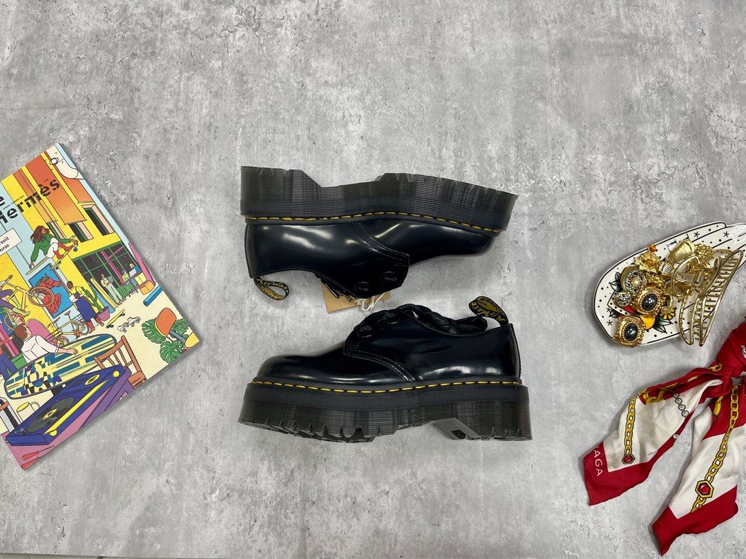 Dr martens holly ribbon flatform shoes outlet