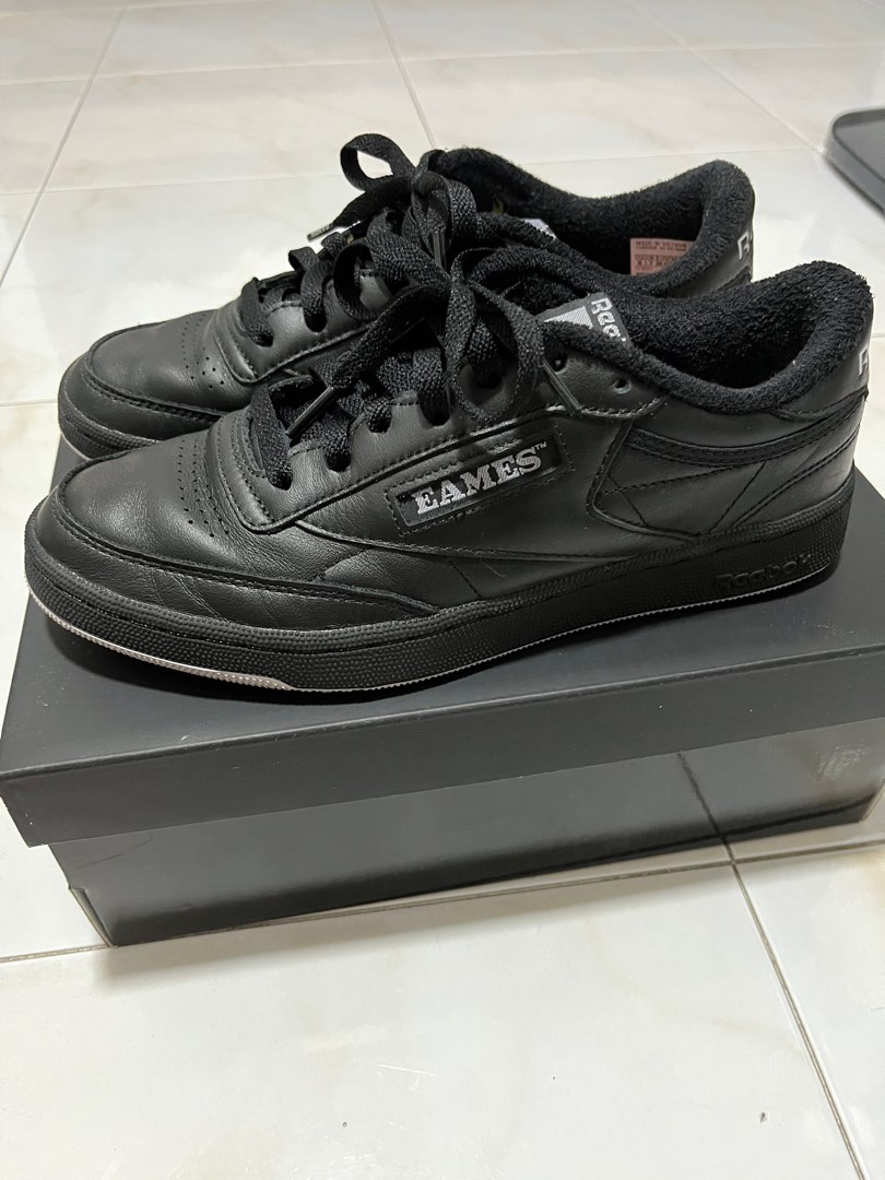 Reebok club hotsell c black leather