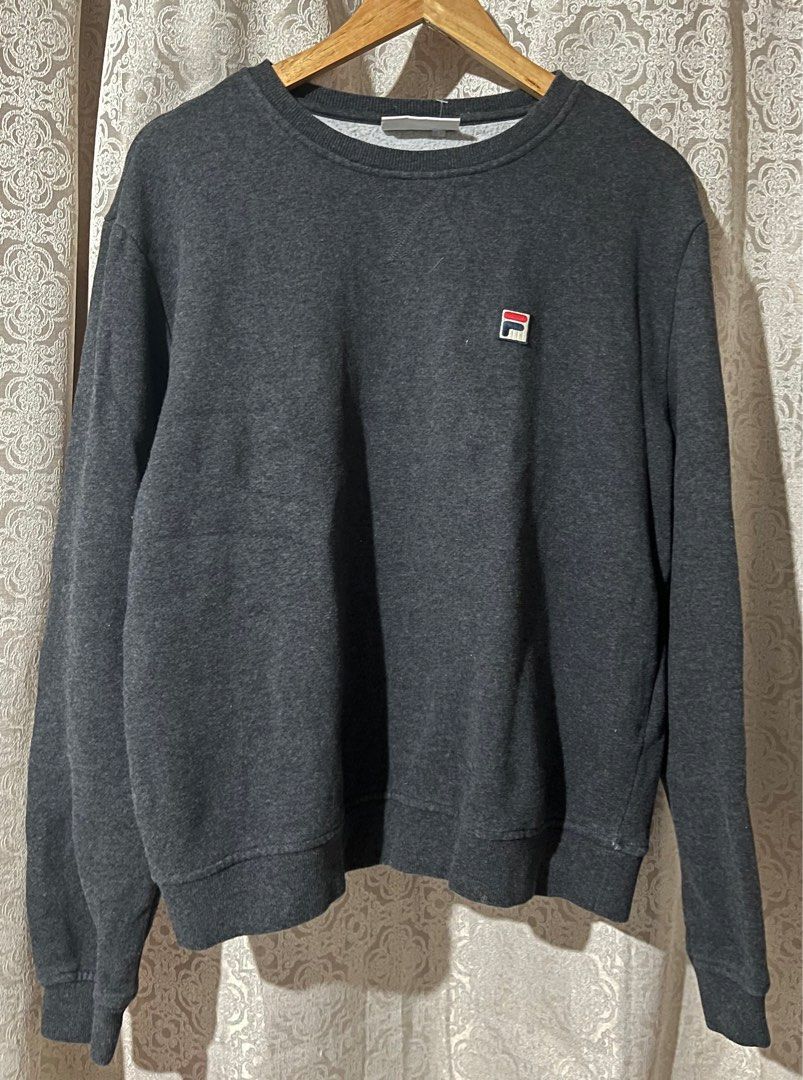 FILA DARK GRAY PULL OVER JACKET Women s Fashion Tops