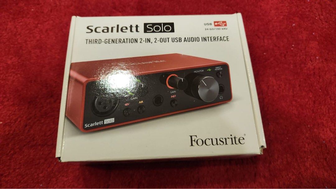 Focusrite Scarlett Solo 3rd Gen, Audio, Other Audio Equipment on Carousell