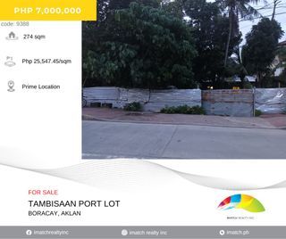 For Sale: 274sqm Lot in Tambisaan Port, Boracay Malay, Aklan P7M