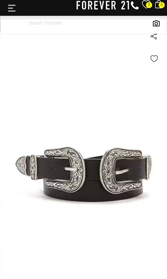 Forever 21 double buckle belt 122CM Women s Fashion Watches