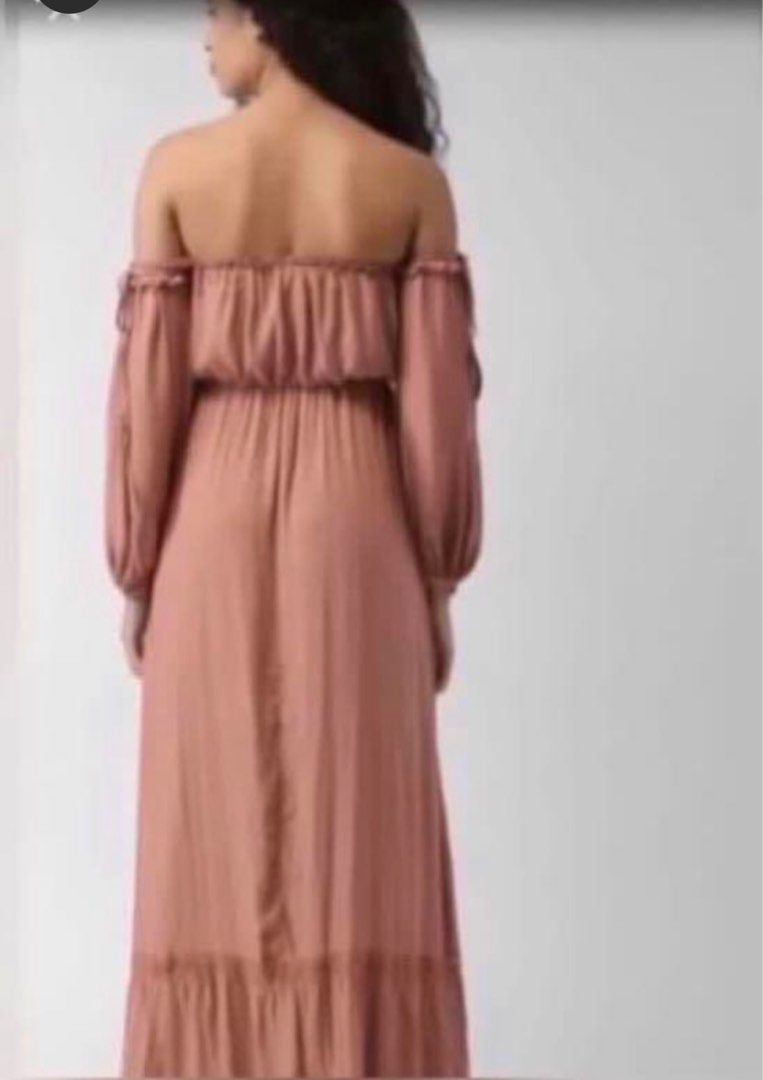 chinese dress ladies Plus Size Tiered Puff-Sleeve Maxi Dress main image 1