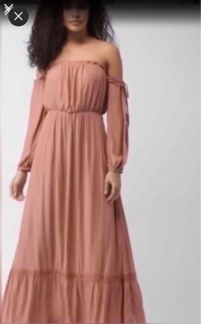 Forever 21 off cheap shoulder maxi dress