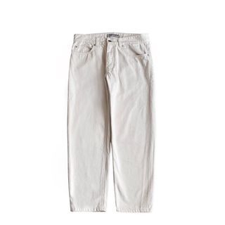 Frizm Works ankle length jeans light beige regular taper fit celana denim pants