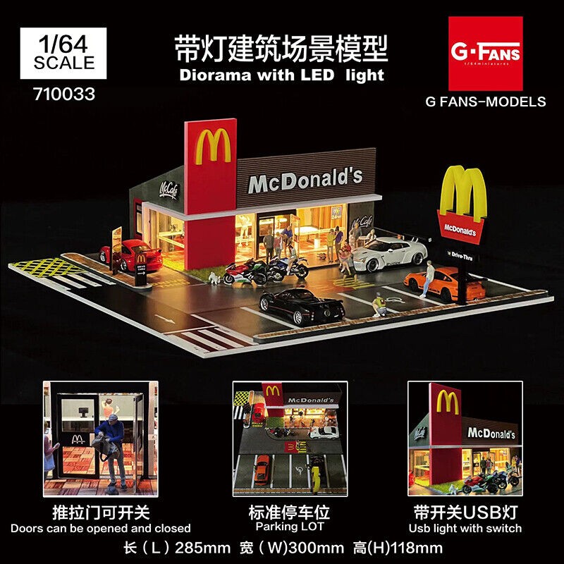 Gfans 1.64 Diorama McDonalds II 710033, Hobbies & Toys, Toys & Games on ...