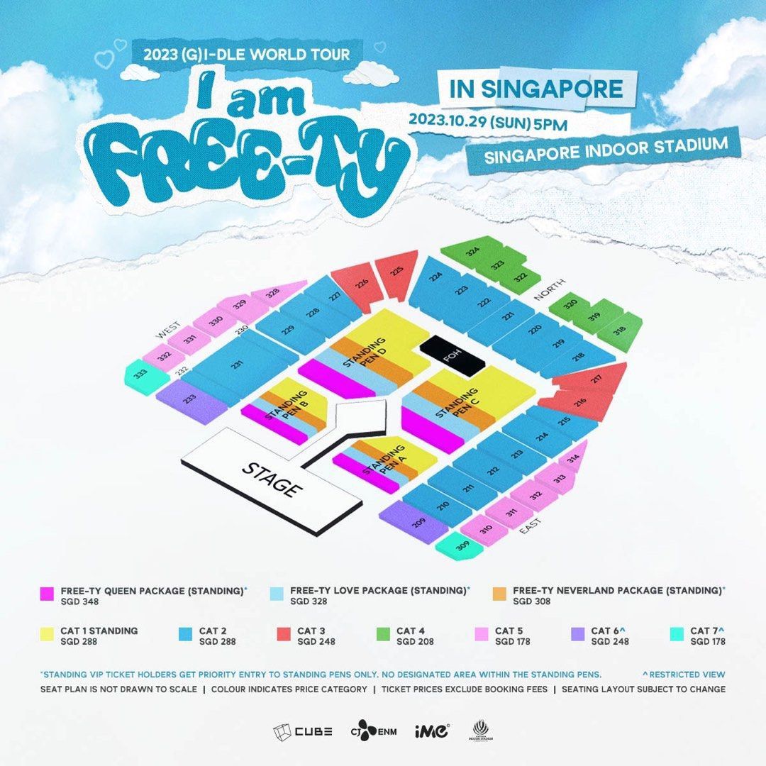 G-IDLE (GIDLE) FREE-TY CONCERT TICKETS SINGAPORE VIP/CAT 1/CAT 6 ...