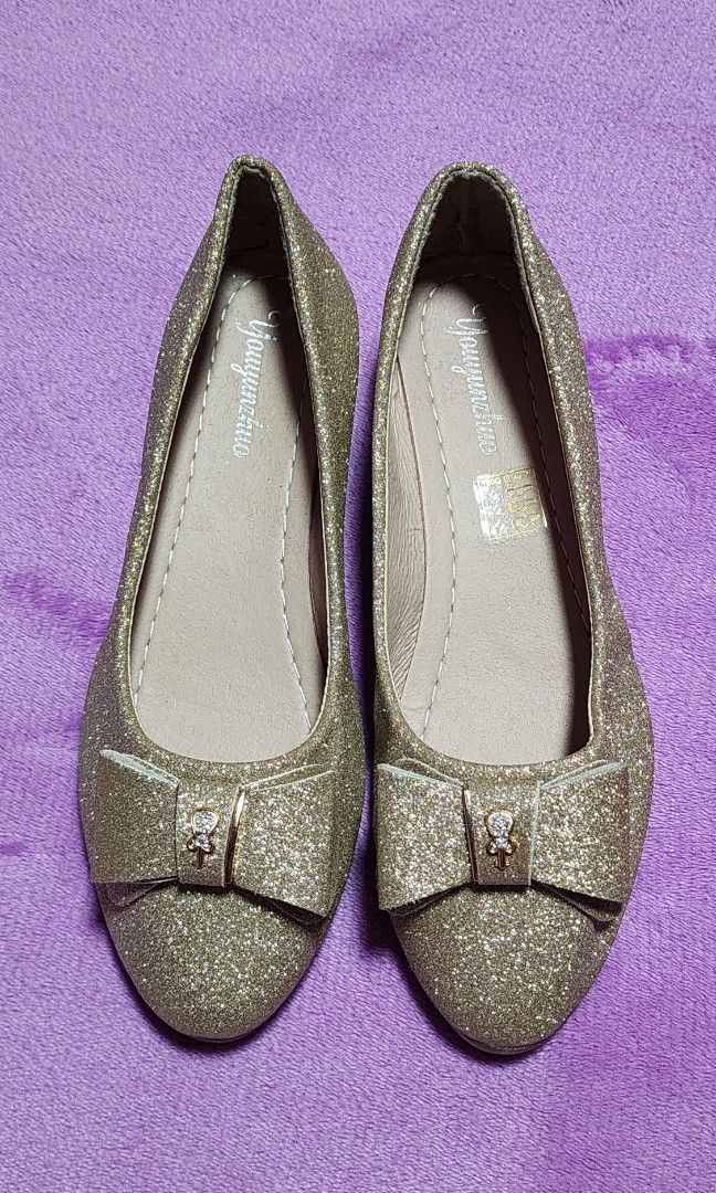 Gold sequin flats cheap