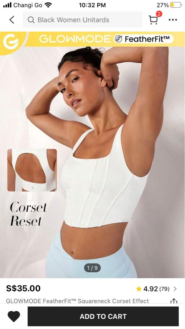 Glowmode corset sports bra, Women's Fashion, Activewear on Carousell