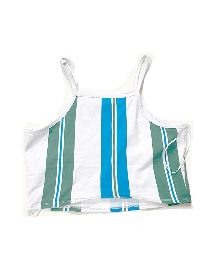 Guess Embroidered Brand Stripe Top Women s Fashion Tops