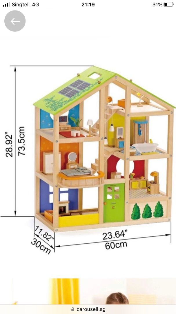 Hape all seasons wooden dollhouse store