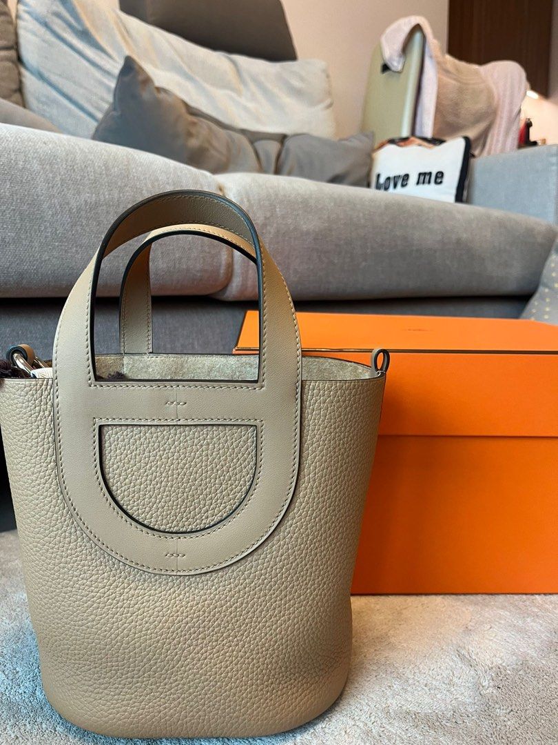 Hermes In-The-Loop Tote Bag Size 18 Chai Taurillon Clemence Swift Leather