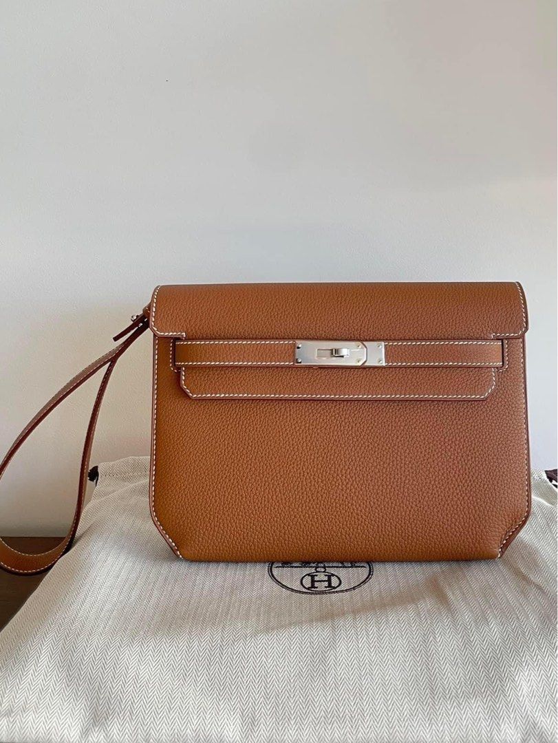 Hermes Pochette Depeches 25 gold togo PHW