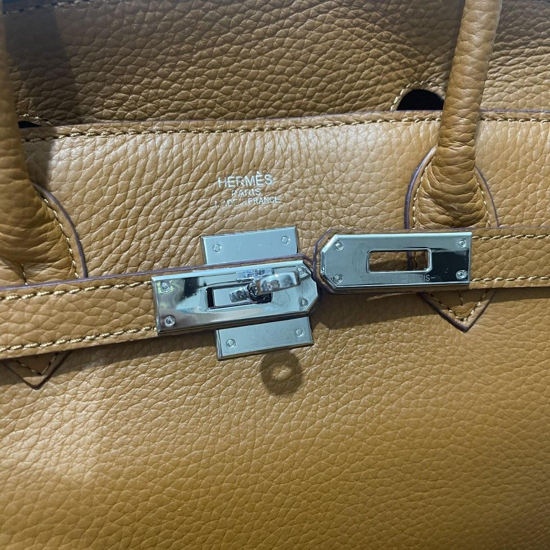 Hermes Birkin Bag 40cm Gold Tan Togo Palladium Hardware