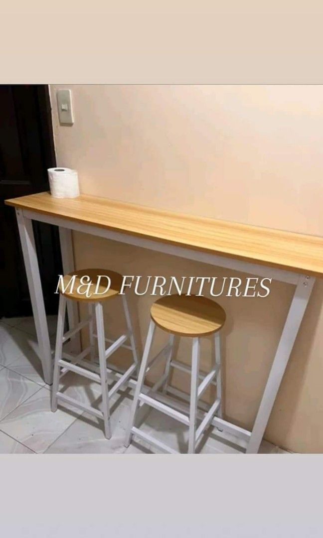 HIGH BAR TABLE AND CHAIR SET (Category: Tables & Sets) located in Manila. Submitted by bongsy999mall (Listing ID 1253337176, Image 3). Description: HIGH BAR TABLE AND CHAIR SET✨ ₱2599 ONLY COLOR:WALLNUT,WHITE,MAPLE SIZE:120*40*100cm CASH ON DELIVERY OR GCASH PAYMENT WITHIN METRO MANILA VIA LALAMOVE🚙.