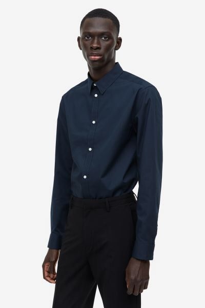 Easy iron slim fit h&m sales