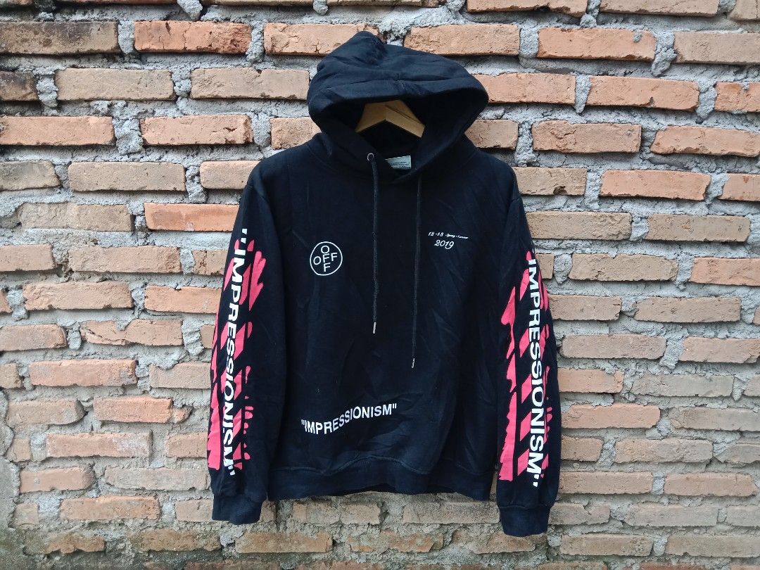 Off White Impressionism Hoodie Black Off White Impressionism
