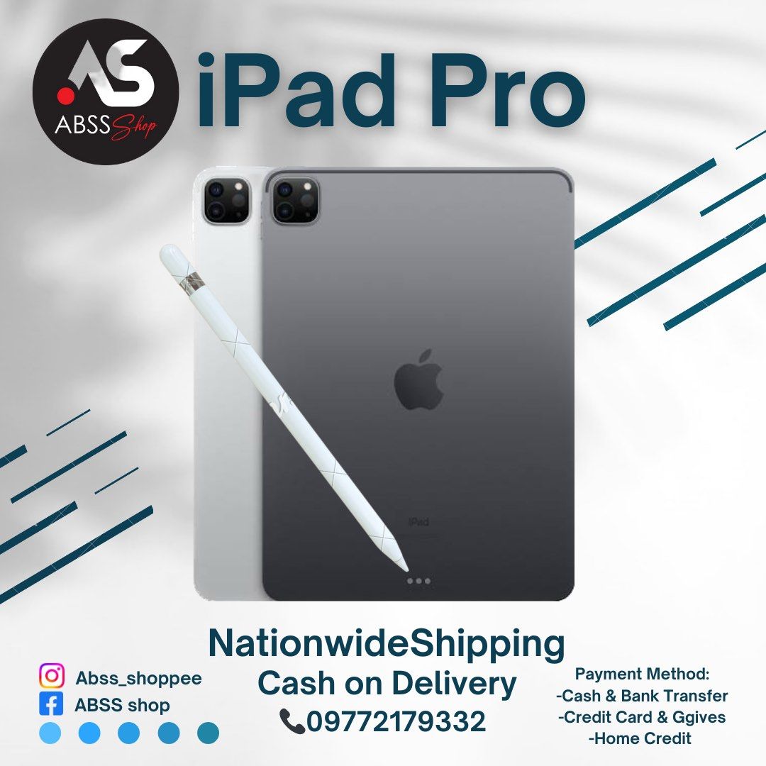 iPad Pro Brandnew (Category: iPad) located in San Juan City. Submitted by abss_shop_ph (Listing ID 1253191030, Image 1). Description: Update Pricelist iPad pro 11” M2 Chips wifi 128gb ₱44,300 256gb ₱50,100 iPad pro 12.9”M2 chips Wifi 128gb ₱58,300 256gb ₱62,300 128gb ₱59,300 (wifi+cellular ) 256gb ₱64,300 (wifi+cellular) 2TB ₱111,000 (wifi+cellular) ================ 12.9” 128gb | ₱47,500 (WiFi) 12.9” 256gb | ₱53,500 (WiFi) ================= iPad 