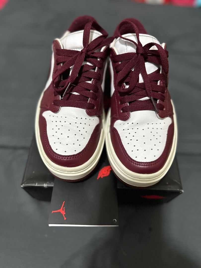 Jordan 1 low elevate women (Category: Sneakers) located in Manila. Submitted by ExtraBAGance (Listing ID 1253259532, Image 1). Description: For sale Women air jodan 1 low elevate Slightyly used Size 7 us women Complete with receipt.