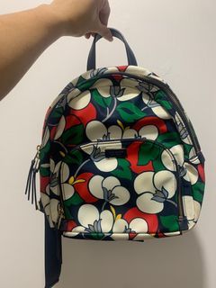 Kate Spade Carley Fleurett Nylon Large Flap Backpack BookBag Bag