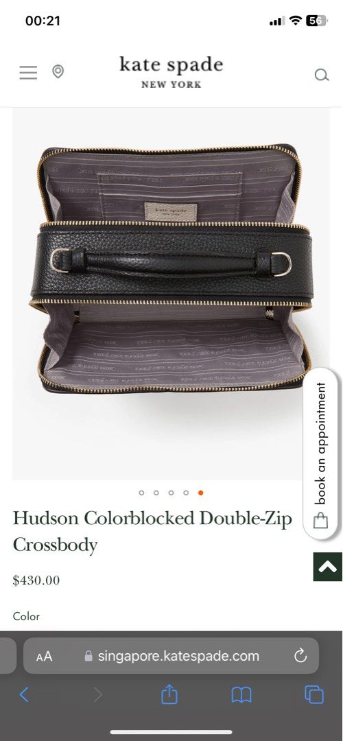 Hudson Colorblocked Double Zip Crossbody