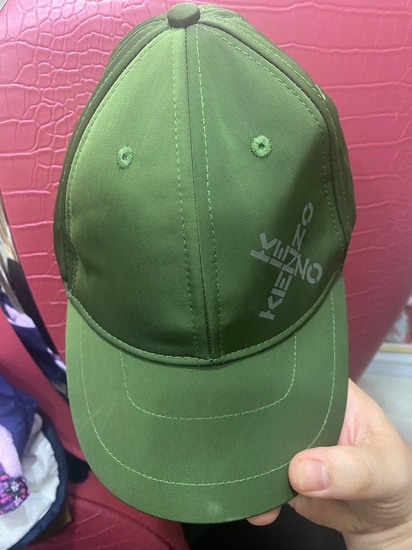 Kenzo Cross Logo Cap in Emerald