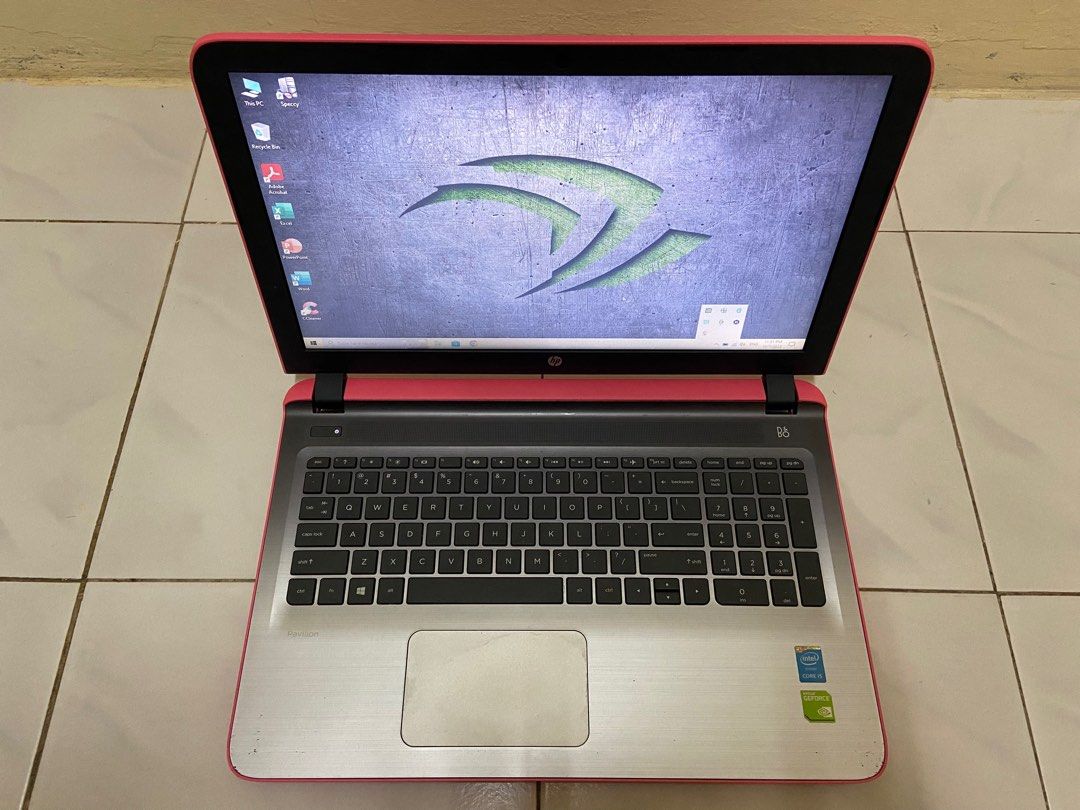 Laptop HP pavilion 15 core i5 Nvidia GT 940M 8GB Ram original spec