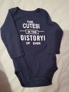 Long Babysuit boy navy funny up to 9months