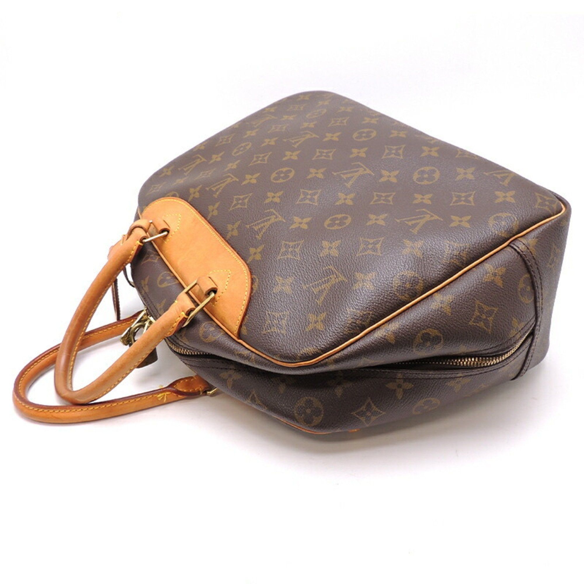 Louis Vuitton Deauville [Bowling Vanity] Top Handle Bag in Canvas,Gold  Hardware Brown Brown, Luxury, Bags & Wallets on Carousell