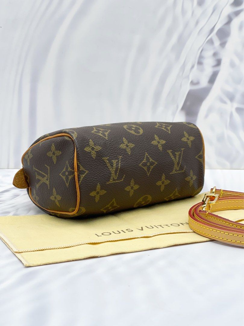 Louis Vuitton Nano Speedy Monogram with Crossbody Strap BRAND NEW