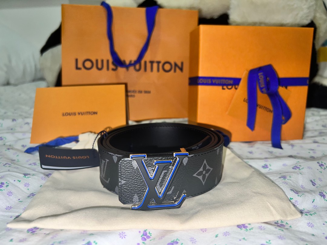 LV Belt (40mm) Black Grey, Luxury, Accessories on Carousell