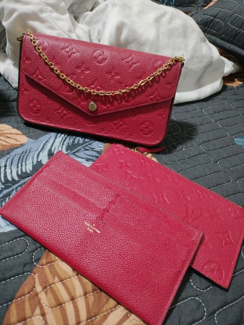 Louis vuitton felicie pochette red sales