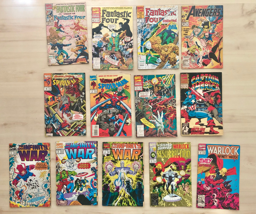 Marvel assorted comics (Spider-man, Fantastic Four, Daredevil Captain ...