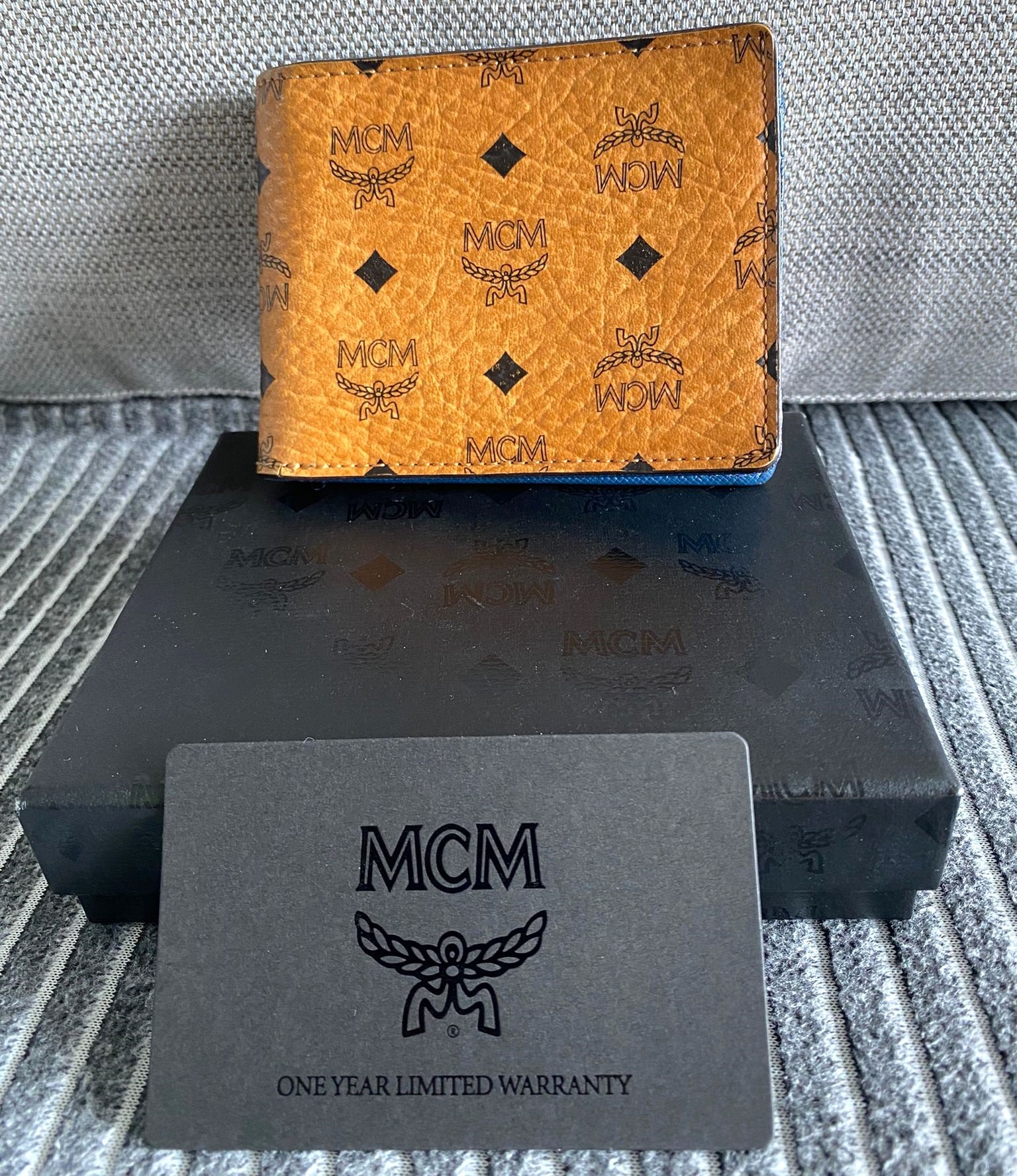 Mcm Black Printed Bifold Wallet