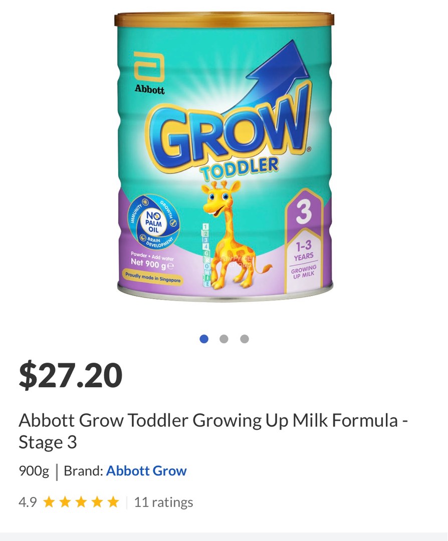 Redemption voucher for milk powder Abbott Grow Toddler Growing Up