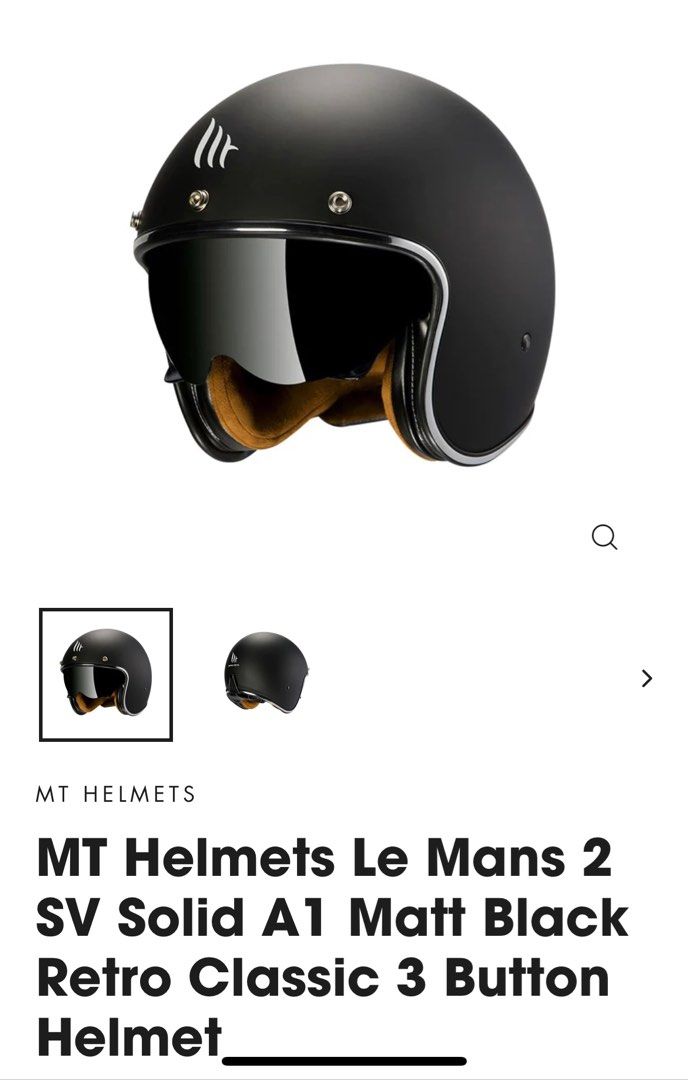 MT Helmets Le Mans 2 - Matte Black XL, Motorcycles, Motorcycle Apparel on  Carousell