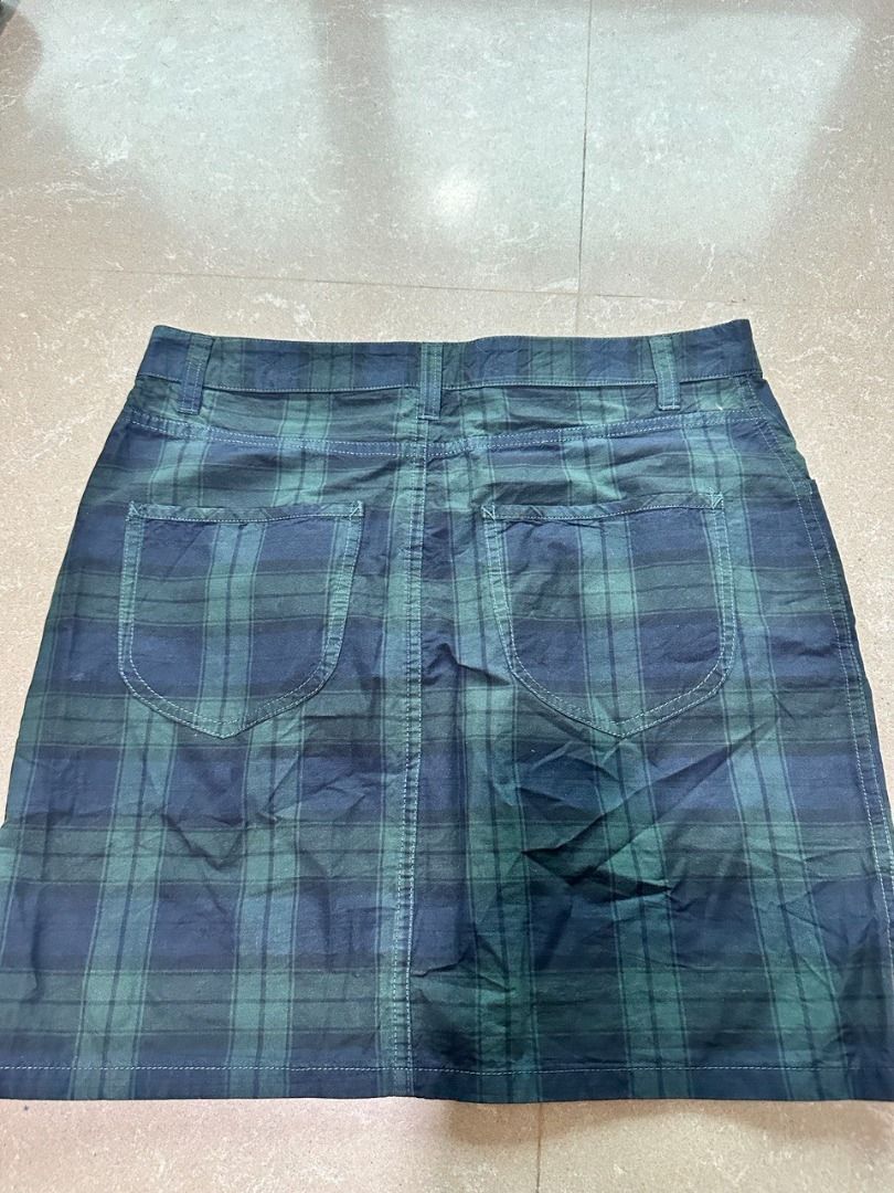 Plaid vintage store skirt blue