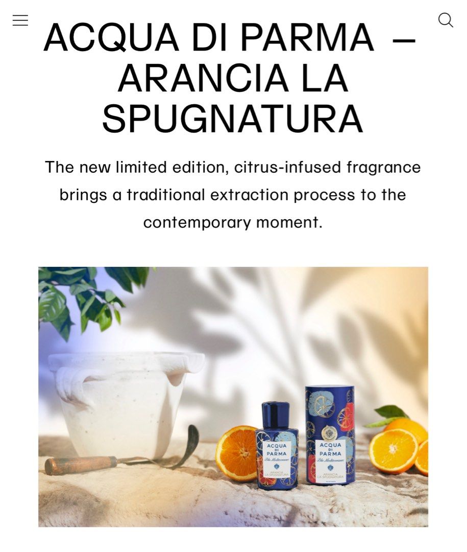 Acqua di Parma Blu Mediterraneo Arancia La Spugnatura Eau de