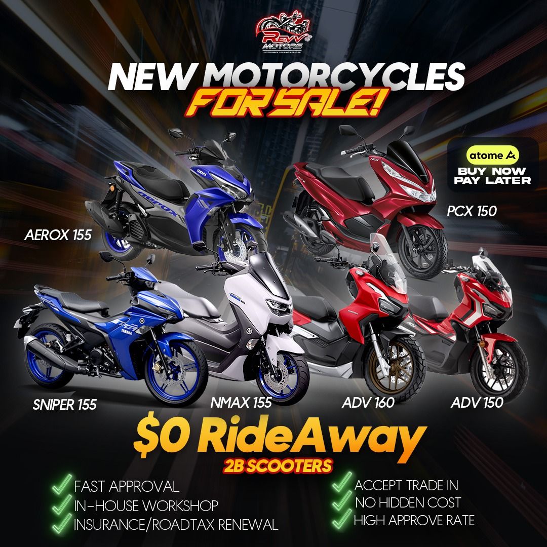 NEW BIKE SALE] CLASS 2B BIKES NMAX AEROX SNIPER ADV160