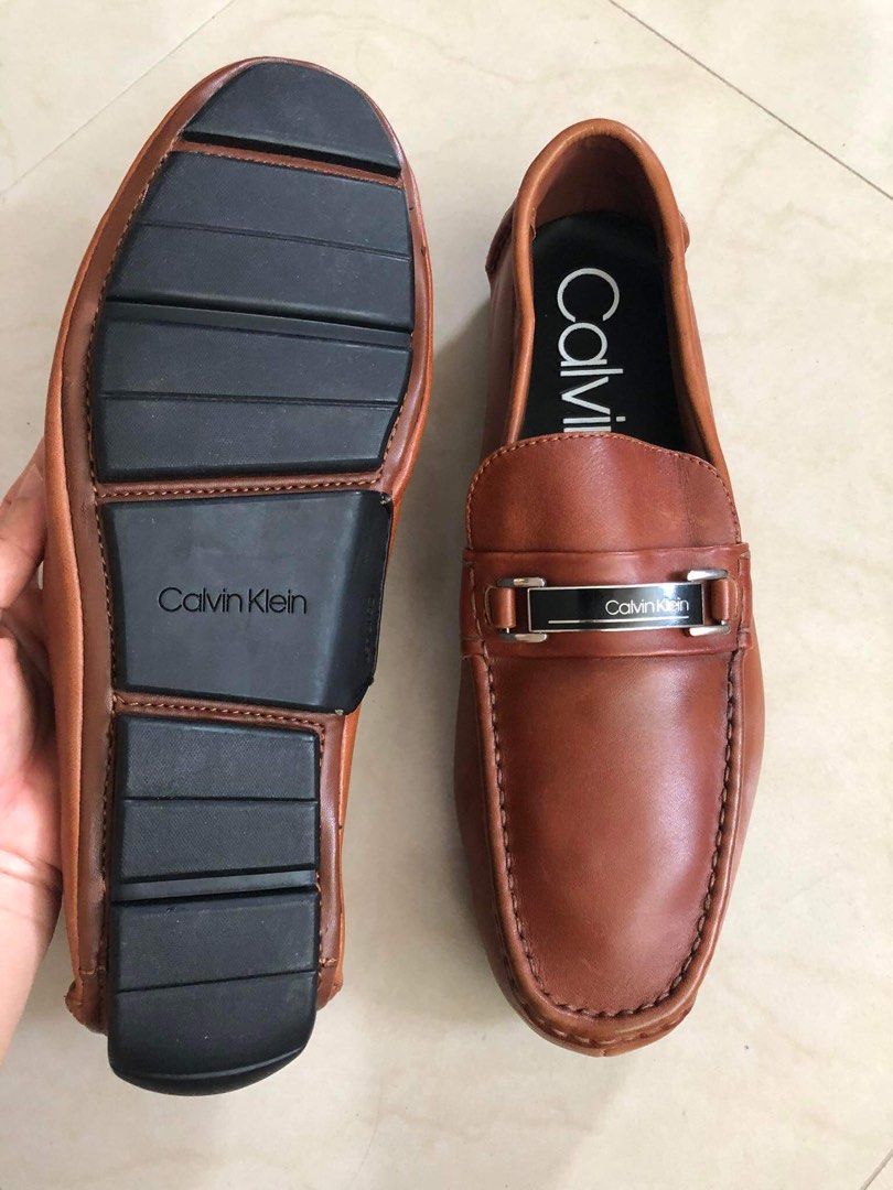 New CALVIN KLEIN Men Leather Shoes