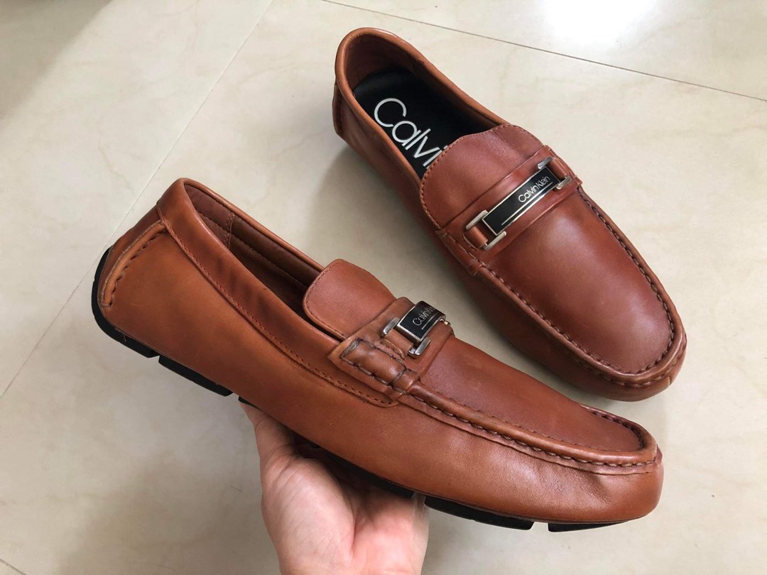 Calvin klein shop men's leather shoes