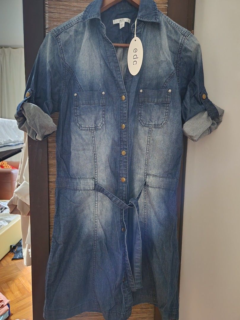 New Denim EDC dress, Women's Fashion, Dresses Sets, Dresses on